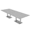 Skutchi Designs 45 in W, 144 in L, 29 in H, Engineered Wood Top, Grey HAR-REC-48x143-DOU-XD01 - alternate 1